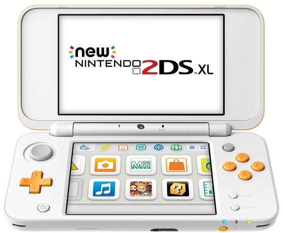 Nintendo New 2DS XL, bílá/oranžová + Kirby Battle Royale + Mario &amp; Luigi: Superstar Saga_1556127954