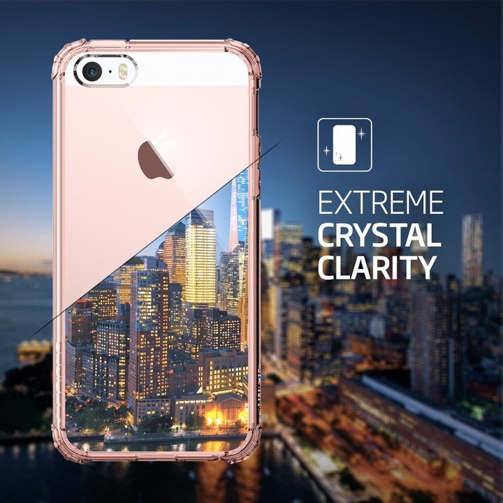 Spigen Crystal Shell kryt pro iPhone SE/5s/5, crystal rose_1161746431