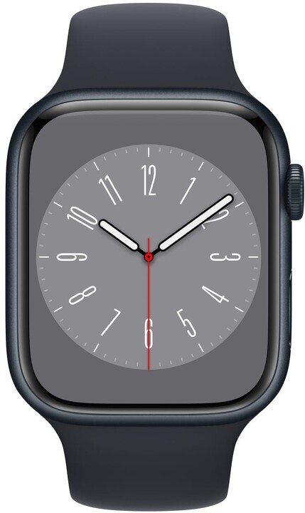Apple Watch Series 8, Cellular, 45mm, Midnight, Midnight Sport Band_1983117428