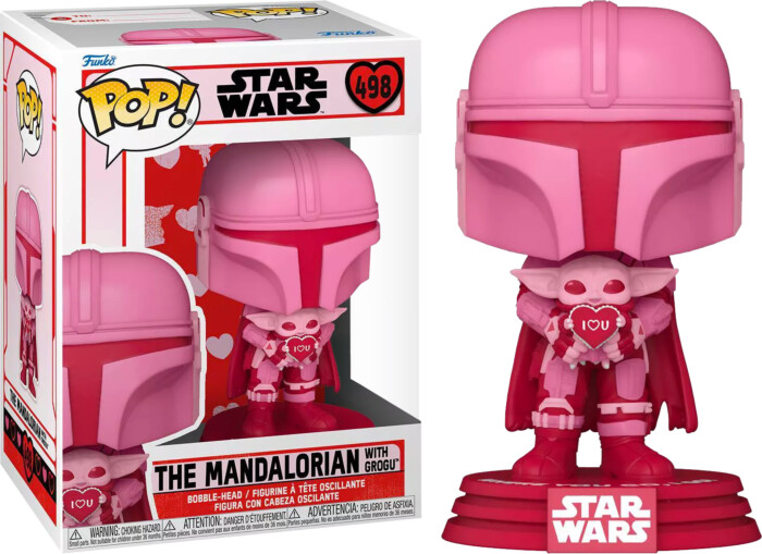 Figurka Funko POP! Star Wars - The Mandalorian with Grogu Valentine