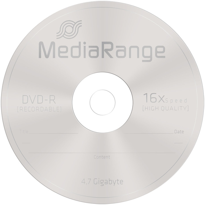 MediaRange DVD-R 4,7GB 16x, Spindle 10ks_133702062