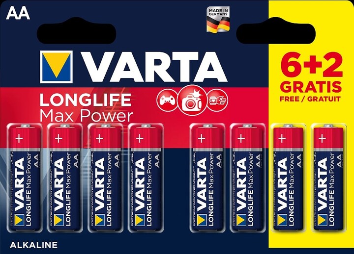 VARTA Baterie Longlife Max Power AA 6 2ks CZC Cz