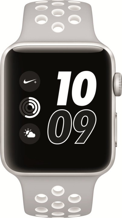 Apple Watch Nike + 42mm Silver Aluminium Case with Platinum / White Nike Sport Band_606431281