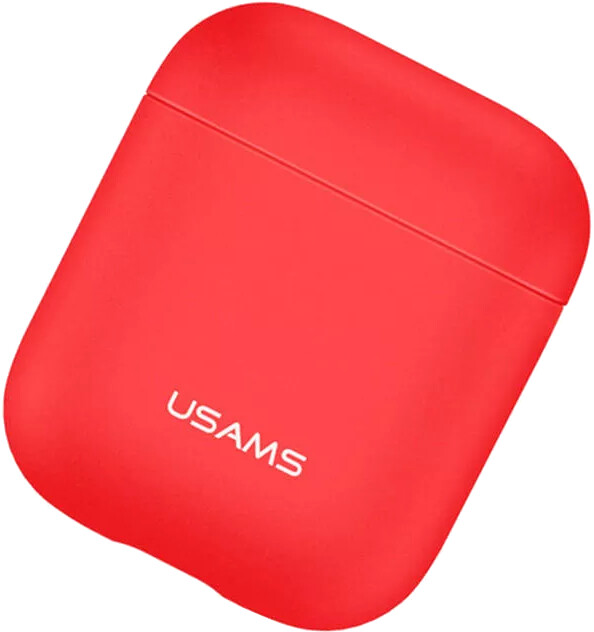 USAMS Liquid Silicone Protective kryt pro AirPods, červená_1307949500