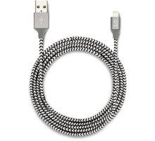 EPICO opletený Lightning kabel 1,8m - černá/bílá (MFi)_258538675