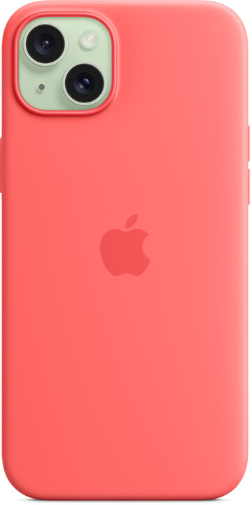 Apple Silikonový kryt s MagSafe pro iPhone 15 Plus, světle melounová_679980030