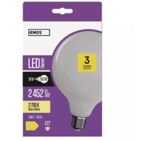 Emos LED žárovka Filament G125 Globe 18W (150W), 2452lm, E27, teplá bílá 1525733253