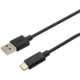 C-TECH kabel USB-A - USB-C, USB 2.0, 2m, černá