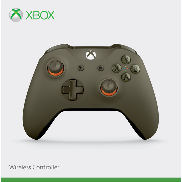Xbox ONE S Bezdrátový ovladač, vojenská zelená/oranžová (PC, Xbox ONE)_684721019
