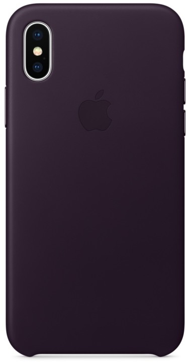 Apple kožený kryt na iPhone X, lilkově fialová_160613647