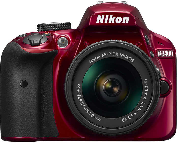 Nikon D3400 + AF-P 18-55 VR, červená_766185489