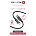 SWISSTEN datový kabel soft silicone USB-A - USB-C, 60W, 1.5m, černá_1662830957
