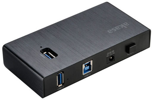 Akasa USB hub Elite 7EX, 7x USB 3.0, 2 nabíjecí porty, černý_349460456
