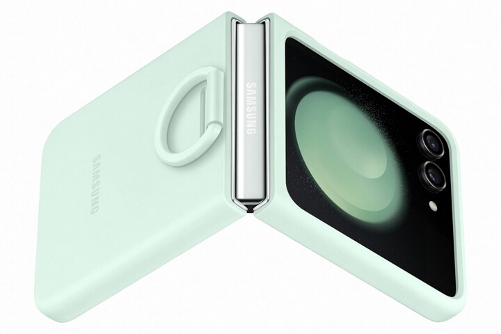 Samsung silikonový kryt s držákem na prst pro Galaxy Z Flip5, zelená_296663129
