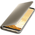 Samsung S8 Flipové pouzdro Clear View se stojánkem, zlatá_558443041