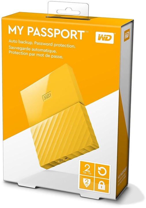 WD My Passport - 2TB, žlutá_1055110829