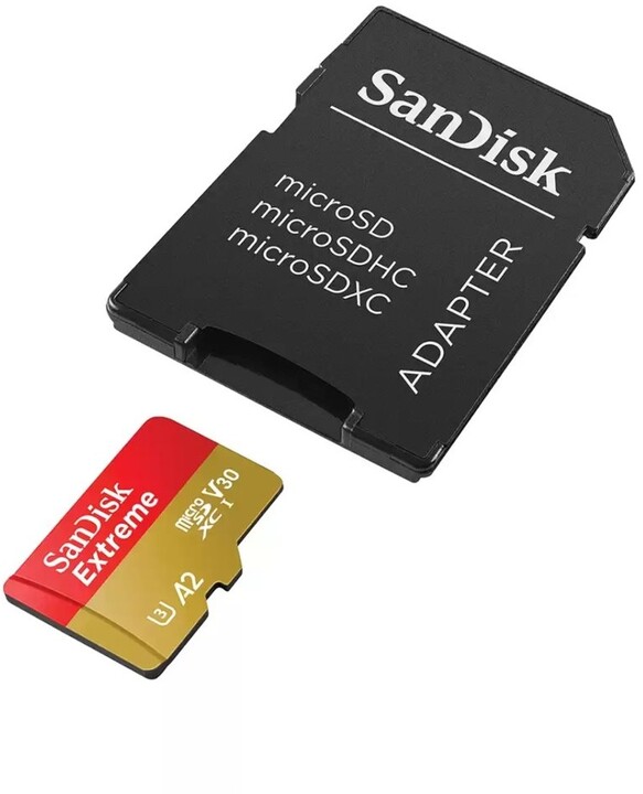 SanDisk Micro (SDXC) SanDisk Extreme 128GB 190MB/s UHS-I U3 + SD adaptér_1018106707