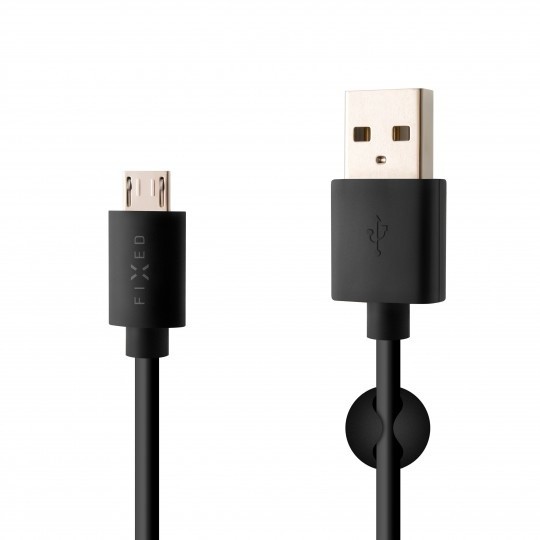 FIXED autonabíječka s odnímatelným micro USB kabelem, 2,4A, černá_2049759747
