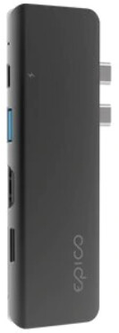 Epico multi-portový adaptér USB-C, 1xUSB, 1xUSB-C 3.1, 2xHDMI, čtečka SD karet, 4Kx2K@60Hz, PD_2012736070