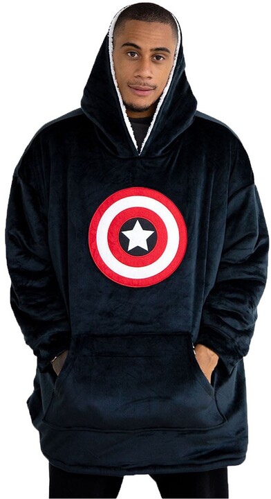 Mikina Marvel - Captain America Shield, plédová, univerzální velikost_1979789132