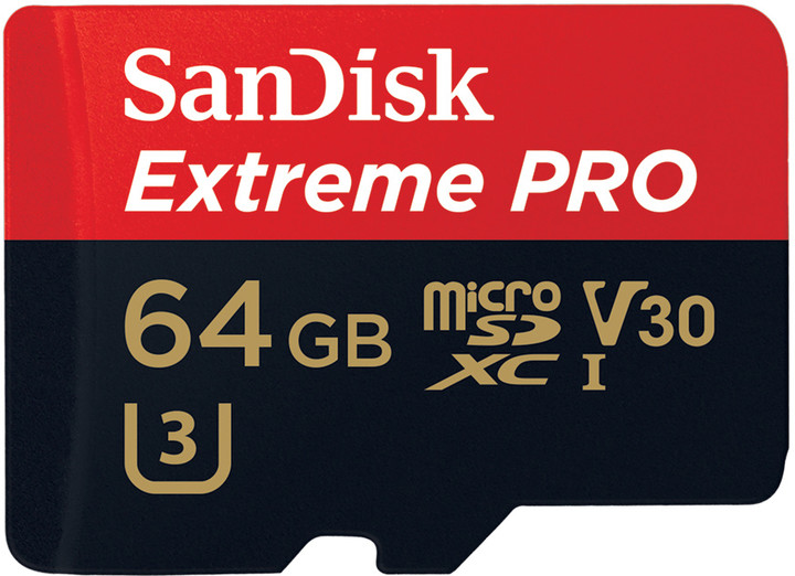 SanDisk Micro SDXC Extreme Pro 64GB 100MB/s A1 UHS-I U3 V30 + SD adaptér_510625162