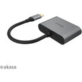Akasa redukce USB Type C 2v1, HDMI, D-Sub, 18cm