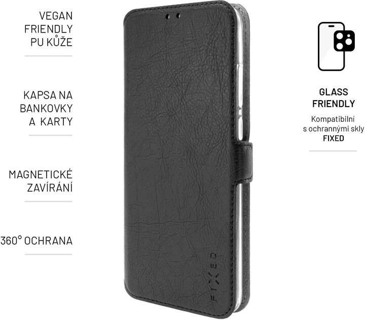 FIXED pouzdro typu kniha Topic pro Samsung Galaxy A04s, černá_340379423