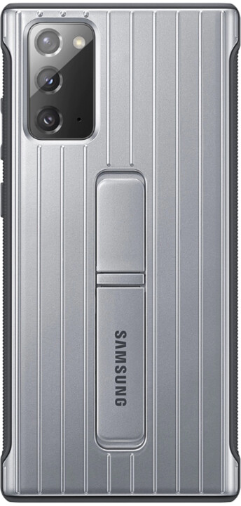 Samsung tvrzený ochranný kryt pro Samsung Galaxy Note20, se stojánkem, stříbrná_499612867
