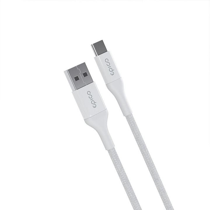 EPICO nabíjecí kabel USB-A - USB-C, opletený, 1.2m, bílá_1564611522