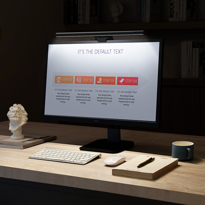 Baseus závěsné světlo i-wok Series na monitor, LED, USB, 5W, černá_420663698