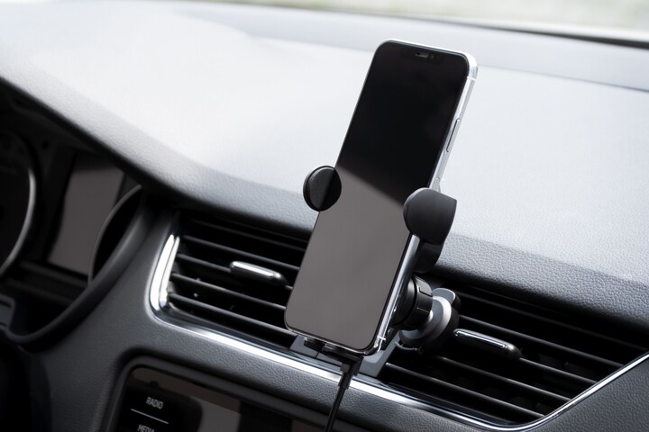 FIXED automatický držák Matic, do auta, bezdrátové nabíjení, černá