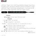 Club3D dokovací stanice USB-C, 8-in-1 MST Dual 4K60Hz, Display Travel Dock_1963014696