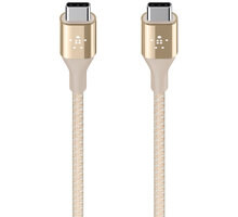 Belkin kabel Premium Kevlar USB-C to USB-C,1,2m, zlatý_455286480