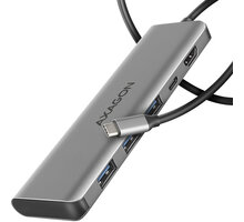 AXAGON multifunkční HUB 5v1 USB 5Gbps hub, 3x USB-A, USB-C, HDMI 4K/30Hz, PD 100W, kabel USB-C 100cm HMC-5H