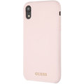 GUESS Silicone Gold Logo pouzdro pro iPhone XR, světle růžová_1528123417