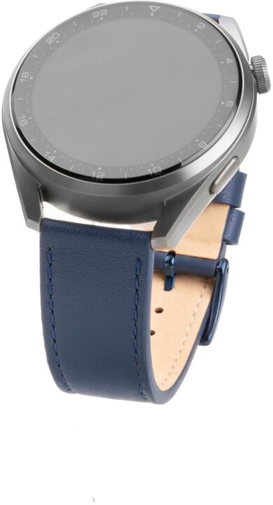 FIXED kožený řemínek pro smartwatch, 20mm, modrá_1181818343