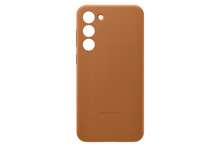 Samsung kožený zadní kryt pro Galaxy S23+, hnědá_111439012