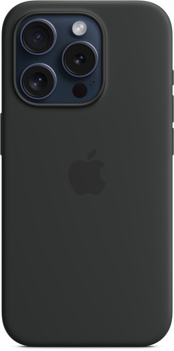 Apple Silikonový kryt s MagSafe pro iPhone 15 Pro, černá_984456226