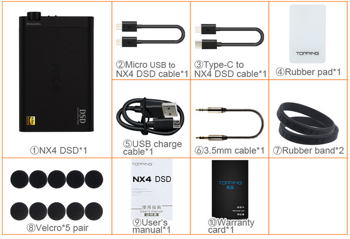 Topping NX4DSD, sluchátkový zesilovač s DA převodníkem, černá_205243709