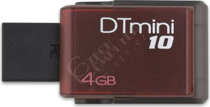 Kingston DataTraveler Mini10 - 4GB, červený_1849832345