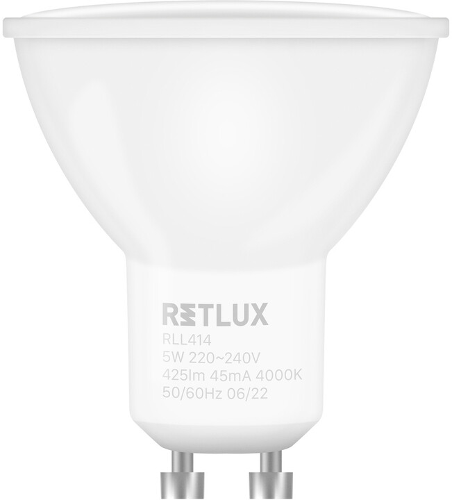 Retlux žárovka RLL 414, LED, GU10, 5W, studená bílá_902555746