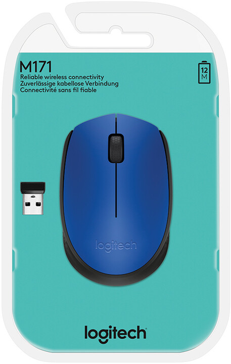 Logitech Wireless Mouse M171, modrá_1956659196