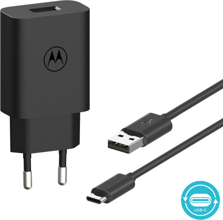 Motorola kabel TurboPower USB-A - USB-C, 20W, 1m, černá_656532845