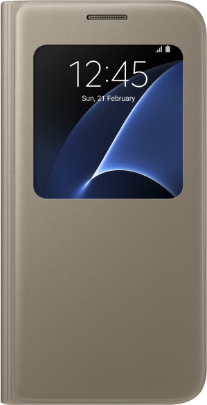 Samsung EF-CG930PF Flip S-View Galaxy S7, Gold_1764277550