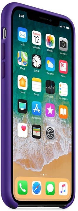 Apple silikonový kryt na iPhone X, tmavě fialová_1955095670
