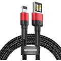 BASEUS kabel Cafule Series, USB-A - Lightning, M/M, nabíjecí, datový, 2.4A, 2m, červená/černá_1772838032