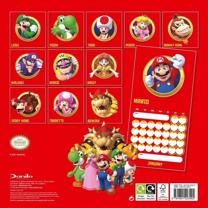Kalendář 2022 - Super Mario (červený)_513723712