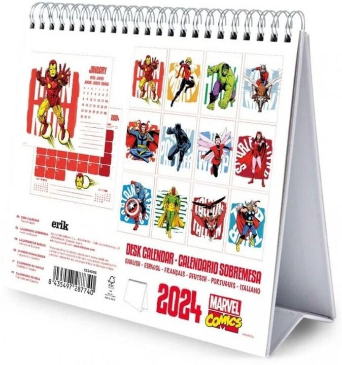 Kalendář 2024 Marvel - Comics Deluxe, stolní_1491656779
