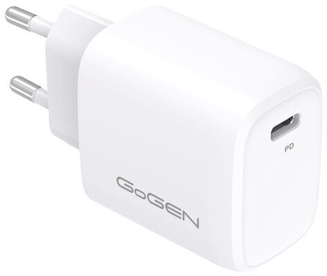 GoGEN síťová nabíječka ACHPD 120, USB-C, 20W, bílá + kabel USB-C, 1m, bílá_1282641988