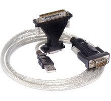 PremiumCord převodník USB2.0 na RS232 s kabelem ku2-232